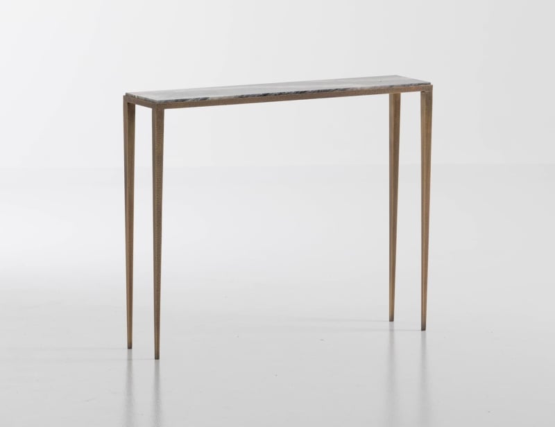 Dorotea modern luxury console with bronze metal