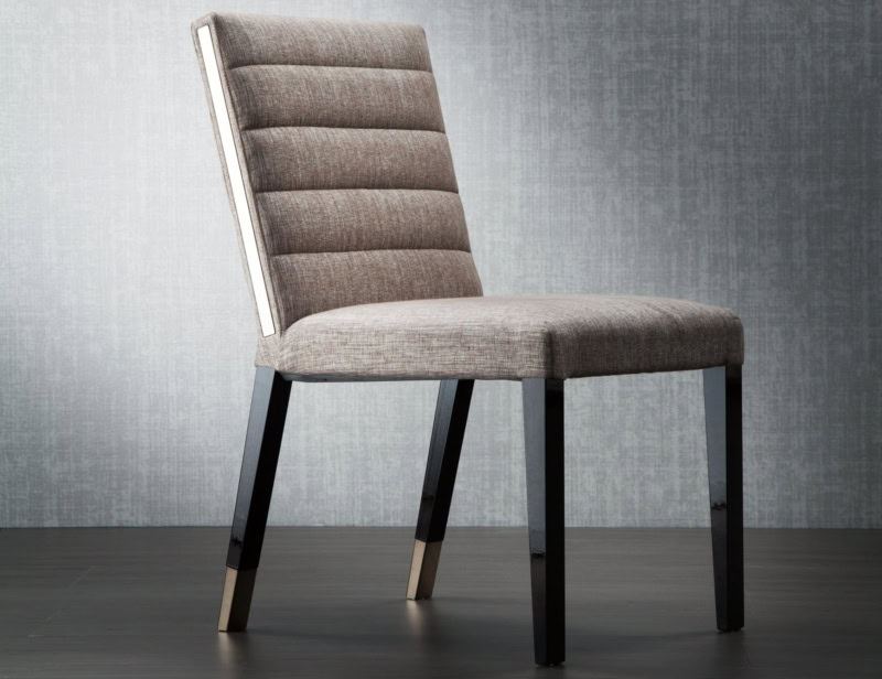 Aston modern Italian chair with grey fabric