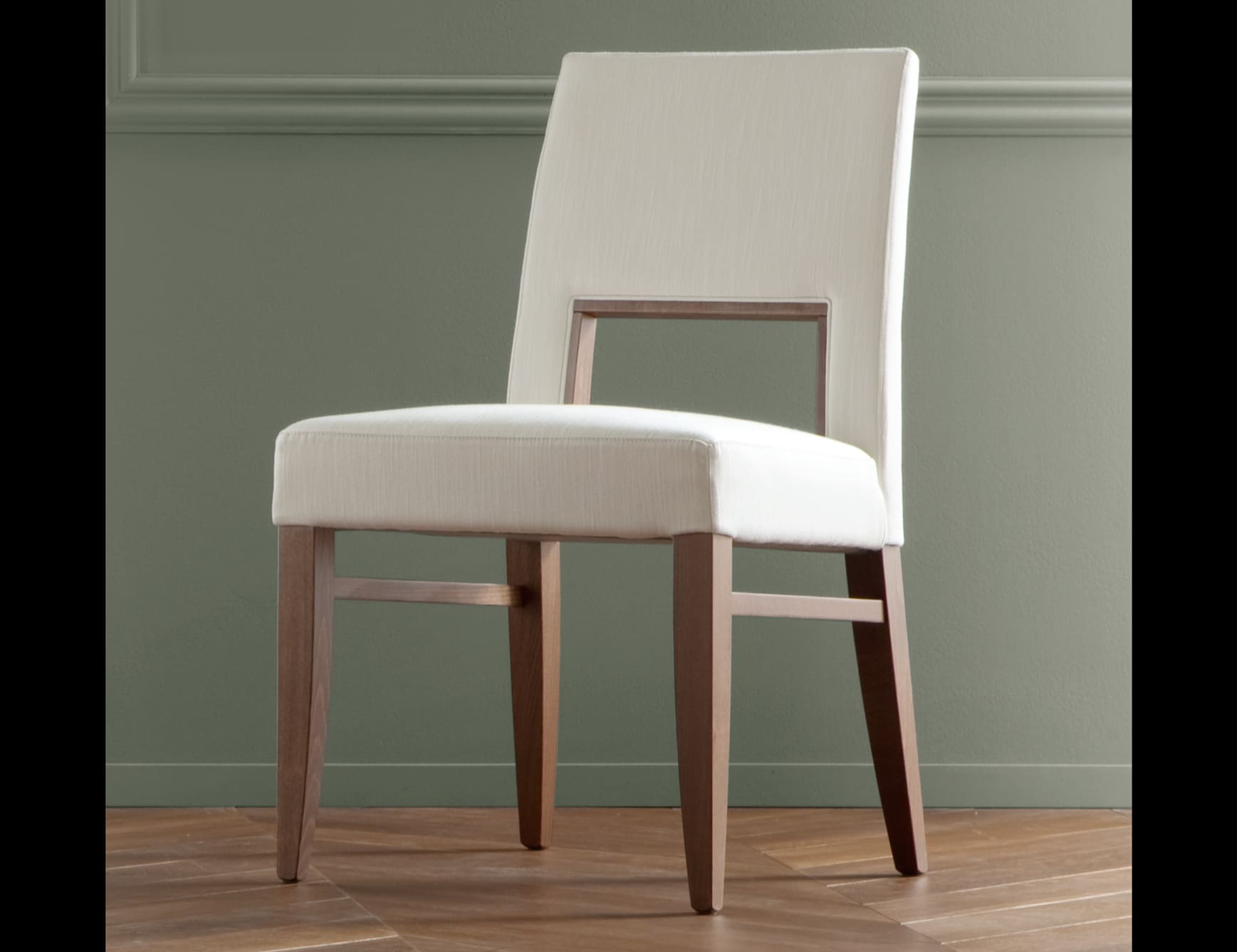 Blues - Blues modern Italian chair with white leather