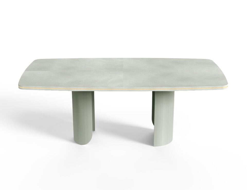 Edo Extension Dining Table modern Italian extendable table with grey Oak wood