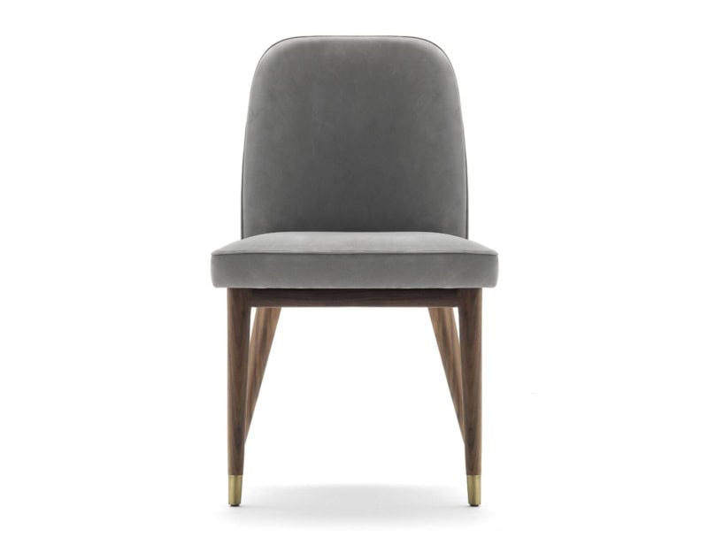 Lise modern Italian chair with grey fabric