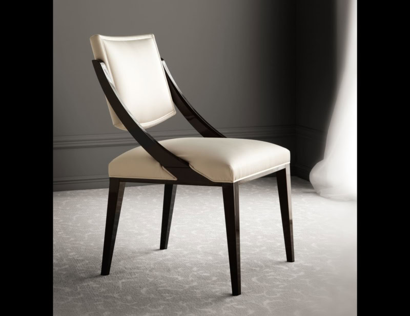 Memory modern Italian chair with beige fabric