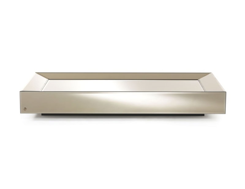 Selfie modern luxury coffee table with bronze mirrored glass
